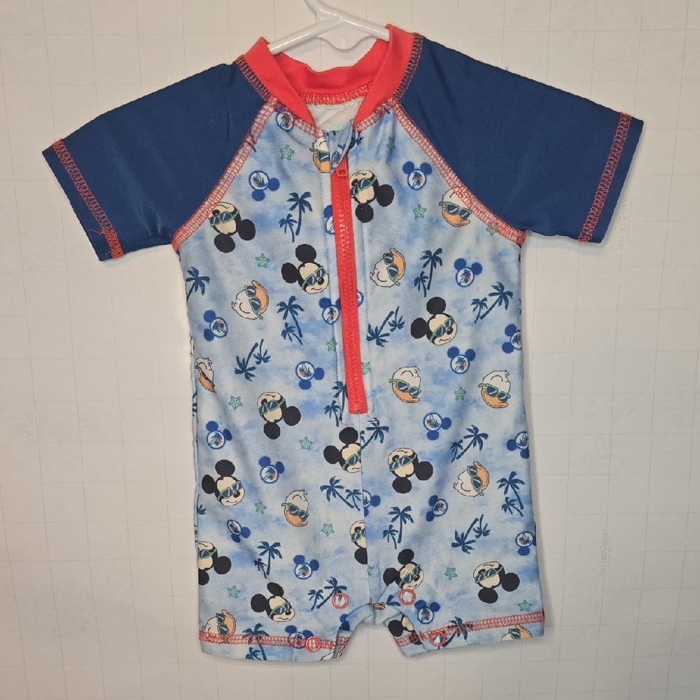 Disney Kids Swim Rashguard - Blue and Red